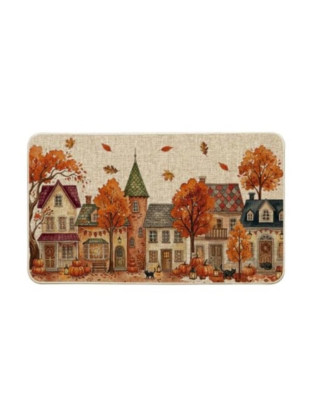 Maple Tree House Fall Doormat 17x29 Inch